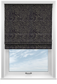 William Morris At Home Willow, Woven Indigo - Roman Blind